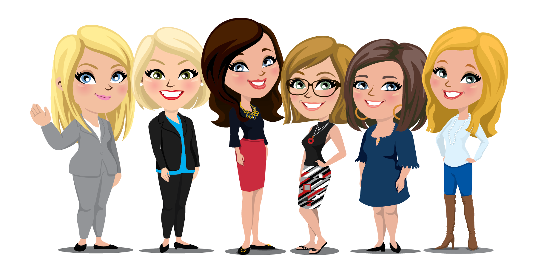 Cartoon Likeness of Team