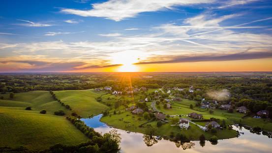 Sunrise over rural Kentucky